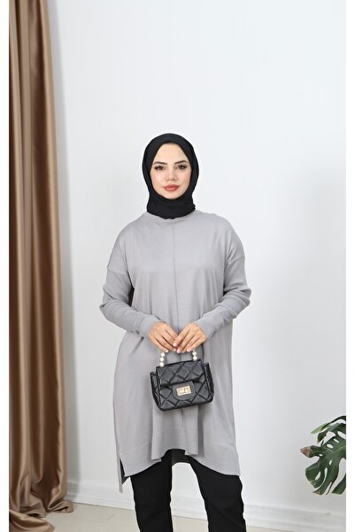 NİSUM MODA Ribbed Mercerized Tunic with Sleeves