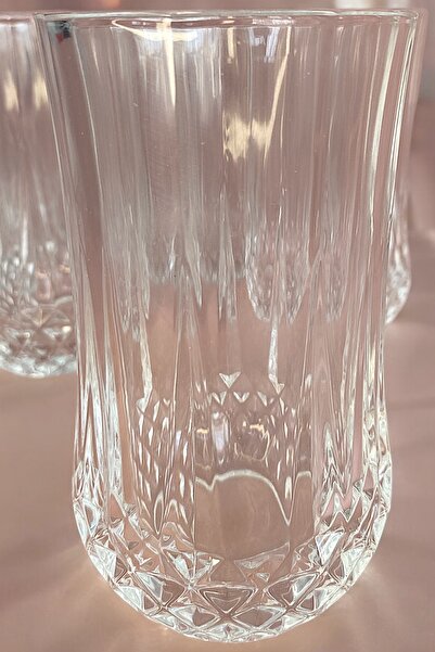 Dore Voir 6 Pieces Glass Long Water Glass Cutting Model 340 ml