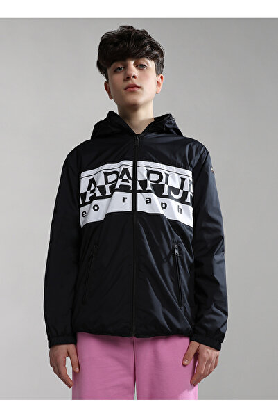 Napapijri Siyah Erkek Çocuk Kapüşonlu Uzun Kollu Ceket NP0A4GXB0411 K A-BALTRA