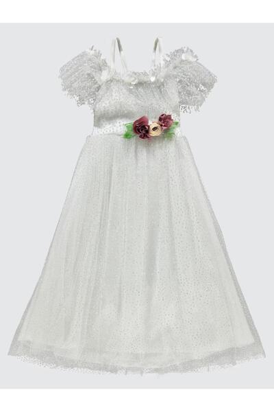 Civil Girls Cream Colored Girl's Evening Dress - 2-5 Years