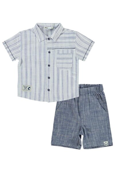 Civil Boys Striped Pocketed Suit for Ages 2-5 - Navy Blue3-4 Years