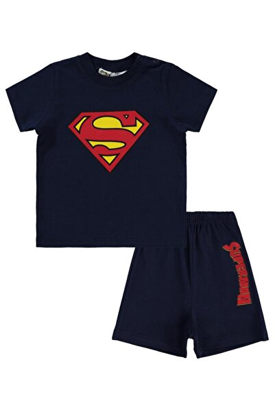 Superman Printed 6-18 Month Set - Navy Blue12-18 Months