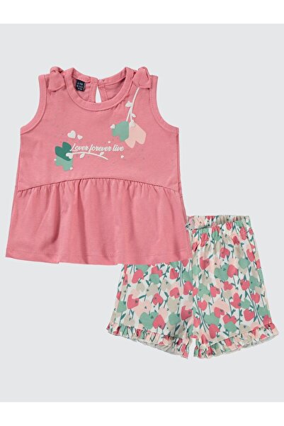 Miniworld Lover Şortlu 6-18 Ay Takım - Pembe 12-18 Ay