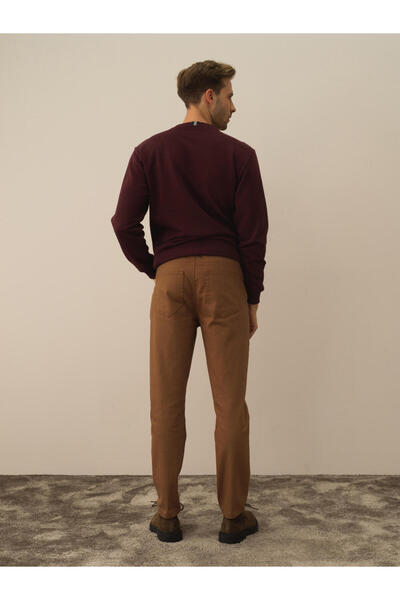 Xint Erkek Camel Pamuklu Slim Fit Pantolon
