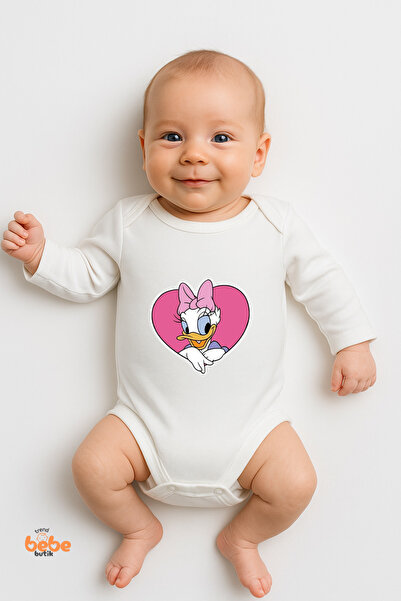 Trend Bebe Butik بدلة أطفال منقوشة من ديزي داك |   06-09-12-18 شهرًا |   100%...