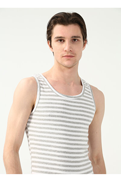 TheDon The Don Beyaz - Çok Renkli Erkek İç Giyim Atlet 100TDNATL007040