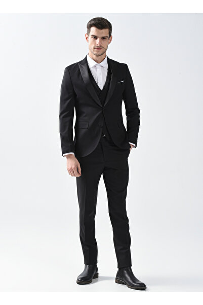 SÜVARİ Normal Bel Slim Fit Siyah Erkek Takım Elbise TK3000400239