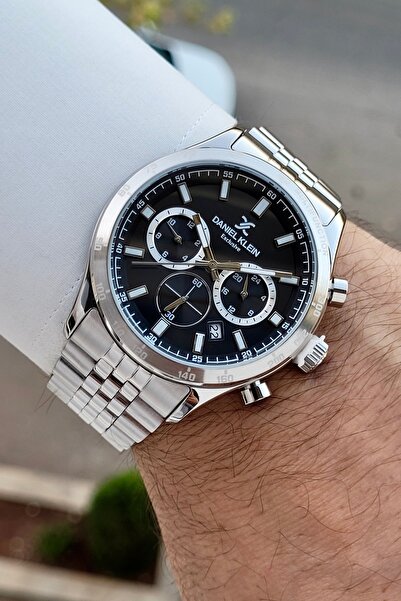 Daniel Klein Kadranı Siyah Kordonu Silver Renk 24 Ay Garantili Fonksiyonlu Er...