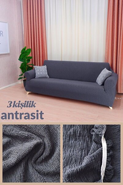 elgeyar Flexible Jacquard 3 Seater Sofa - Bar Pattern, Skirtless, Sofa and Sofa Bed Cover