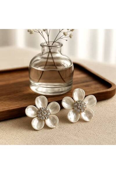 Luxiva Jewelry Stone Detailed Earrings