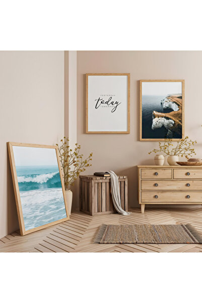 Zevahir Mobilya Dekorasyon Set de pictură pe lemn cu cadru din lemn, cu tema ...
