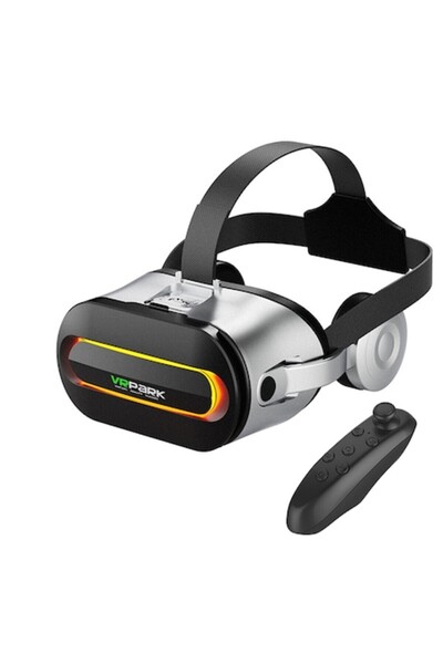 VRPARK Ochelari VR, VR PARK, căști Bluetooth, controler, albi, compatibili cu ecrane de 4,7 – 6,7”