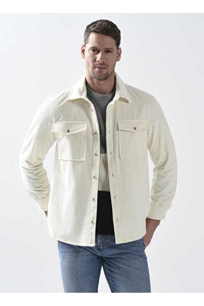 Fabrika Standart Ekru Erkek Düz Ceket TAKEO