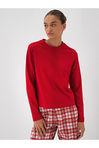 Xint Kadın Kırmızı %100 Pamuk Basic Tişört