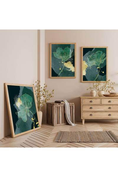 Zevahir Mobilya Dekorasyon Set de pictură din lemn cu rame din lemn Dingin Flow