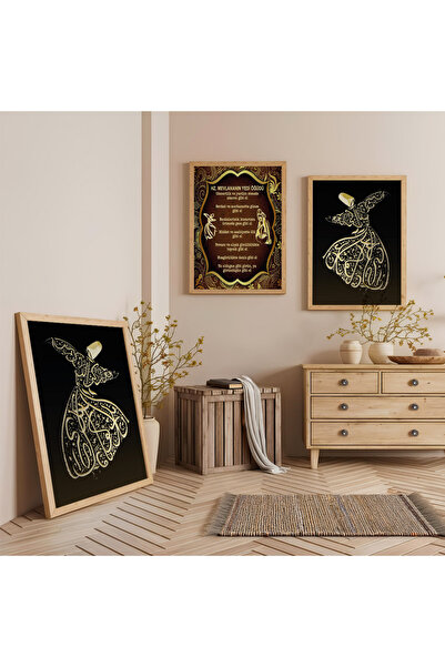 Zevahir Mobilya Dekorasyon Set de picturi din lemn cu rama din lemn cu șapte ...