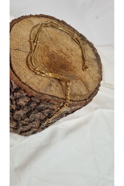 ASD TAKI سوار ذهبي بسلسلة دوريكا من الفولاذ