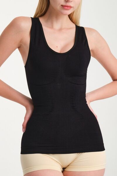 MİSTİRİK Bargemon Model Abdominal and Belly Tightening Women's Tank Top Black Color