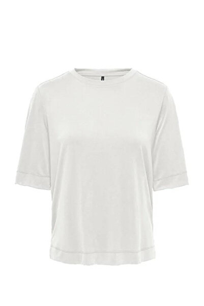 ONLY Onlhannah S/s O-neck Top Off White γυναικείο κοντομάνικο μπλουζάκι