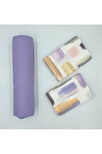 pınarhome collectıon New Season - 100% Organic Cotton, Soft Sand and Elastic Crossbody+Pillow Cover Corner Depth 28-30 cm