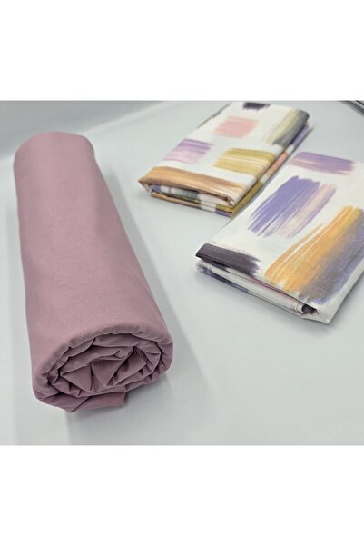 pınarhome collectıon New Season - 100% Organic Cotton, Soft Sand and Elastic Crossbody+Pillow Cover Corner Depth 28-30 cm