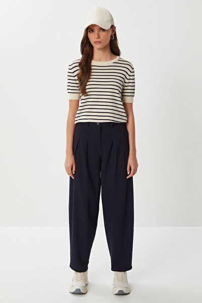 Lovelyİstanbul Pensli Polyviscon Balloon Pants Lgp0025 Dark Blue