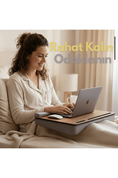 Vigo Wood Suport pentru laptop cu perne din stejar-LS024