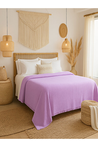 Bhoota Çift Kişilik Yatak Örtüsü Seti 100% Organik Pamuk 4 Katlı Müslin, Nefes Alan Kumaş Battal 230x250 Cm