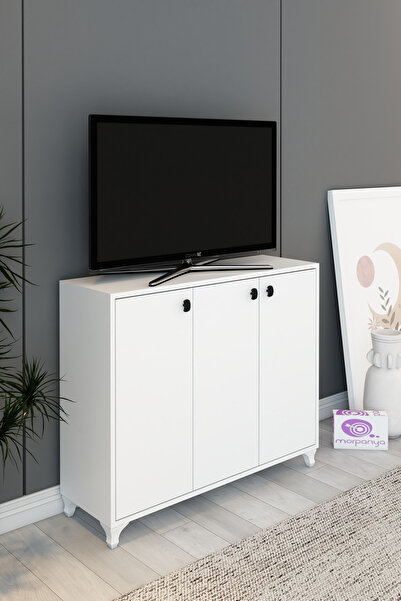 Morpanya Mansice Çok Amaçlı Dolap TV Sehpası Yaşam Ünitesi LCD Sehpası Salon TV Dolabı