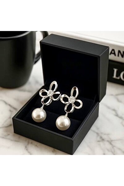 Luxiva أقراط مرصعة باللؤلؤ والأحجار الكريمة