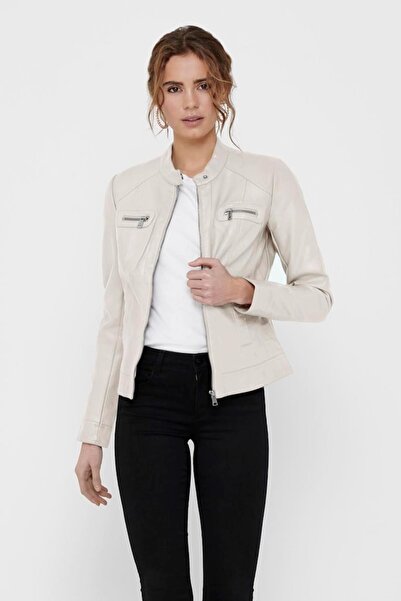 ONLY ONLBANDIT FAUX ΔΕΡΜΑΤΙΝΟ BIKER OTW NOOS ΚΡΕΜΑ