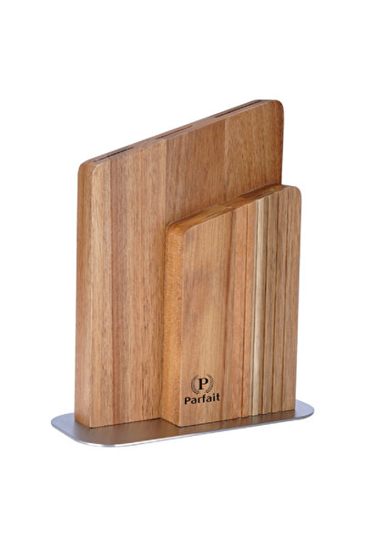 Parfait 6-Piece High Quality Wooden Stand Knife Block Set Multicolor