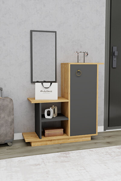 ARNETTİ Asia Kapaklı Dolaplı Aynalı Dresuar, Safirmeşe Antrasit - Asia