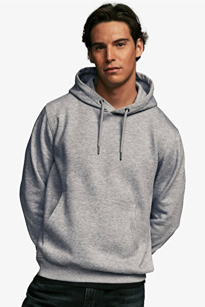 Superlife Ανδρικό φούτερ με κουκούλα άνετο εντός φλις 3 νημάτων spr24sw55