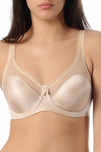 Yeni İnci Women's Non-Woven Non-Padded Tulle Detailed Adapter Bra ys1610