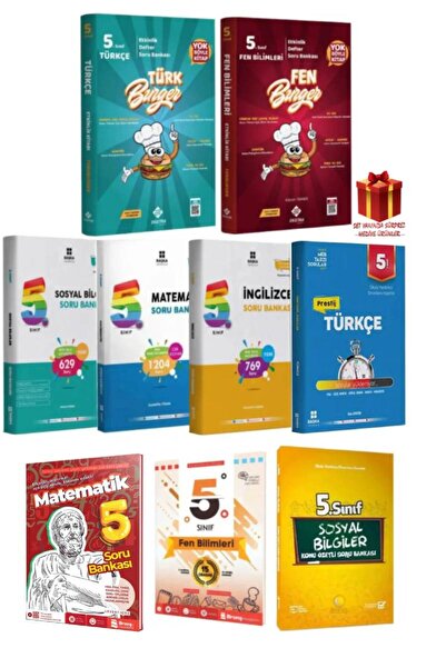 Editör Yayınevi 5. Sınıf Tüm Dersler Soru Bankası Seti Denemeler Hediye