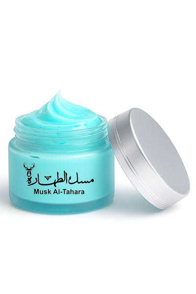 MUSK AL TAHARA مسك بودرة عطر صلب قابل للدهن مع فيتامين E للشعر. عطر وكريم مرط...