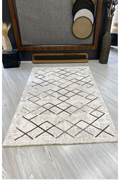 Just Arte Dekoratif Kaymaz Mutfak Kilimi Makinada Yıkanabilir Modern Halı Kor...