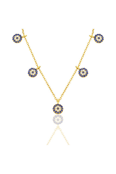ERKOÇ JEWELLERY 925 ayar gümüş nazar boncuklu şans kolye