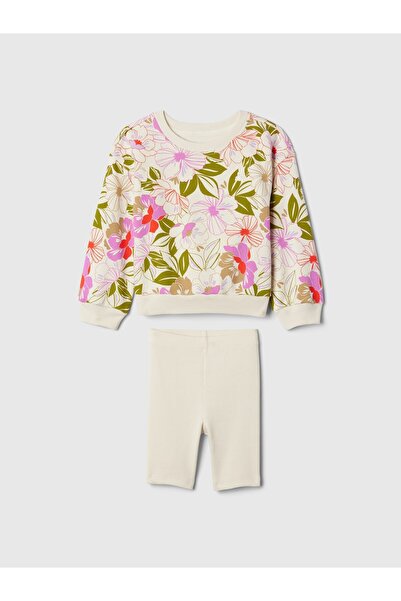 GAP Kız Bebek Çok Renkli Desenli Outfit Set
