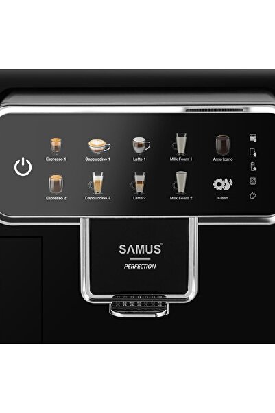 Samus Samus Perfection automatic espresso machine 7 coffee options 300g grinder Milk tank