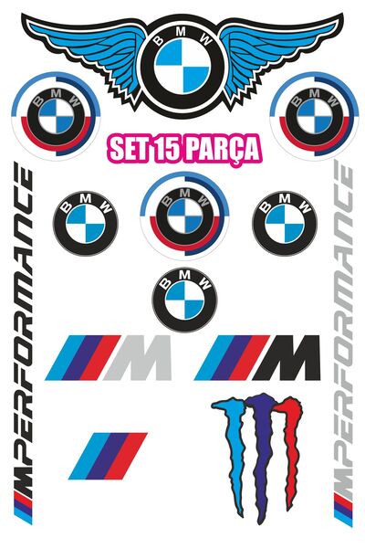 YGNPLUS BMW STİCKER SET ARAÇ - OTOMOBİL - MOTORSİKLET - BİSİKLET AKSESUAR - ETİKET