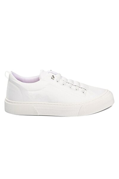 Elit 1047 Beyaz Bağcıksız Lastikli Günlük Erkek Spor Ayakkabısı