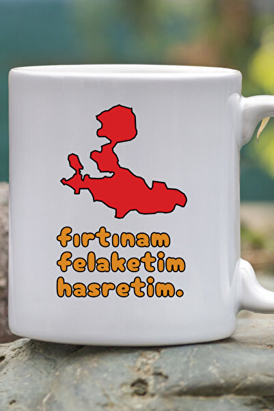 thekam كوب مطبوع عليه عبارة Fırtınam Felaketim Hasretim