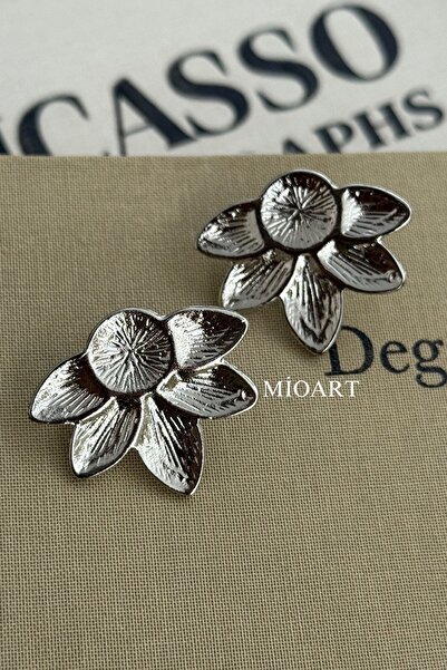 MioArt Lotus Flower Plate Women's Earrings