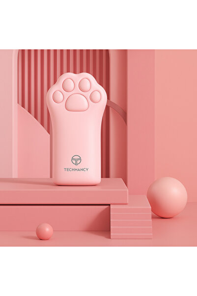 Techancy Cat Paw External Battery, 6500mAh, Portable, Paw Design, Pink, , 5V/2A