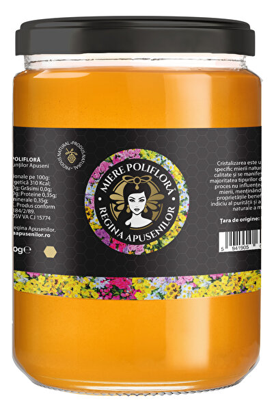 Regina Apusenilor Pure polyfloral honey, 100% Romanian product, Regina Apusen...