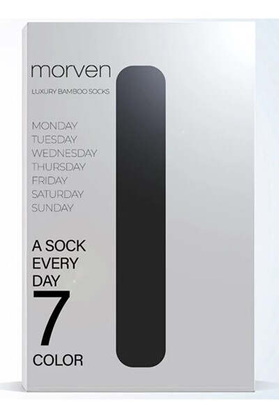 Morven Мъжки бамбукови чорапи в кутия от 7 части