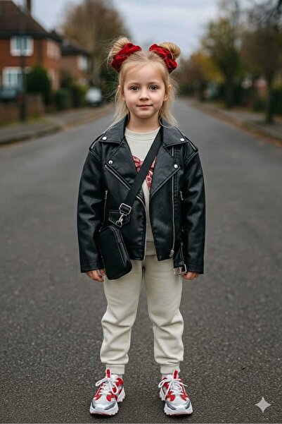 DUBLİNO KİDS Girls' Three-Ply Winter Set with Inner Layer, Long Sleeve Sweatshirt and Elasticated Legs Pants