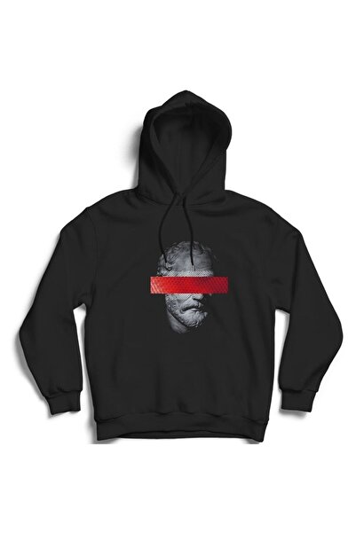 The Fame Φούτερ με κουκούλα Unisex Μαύρο Philosopher Philosopher με κουκούλα